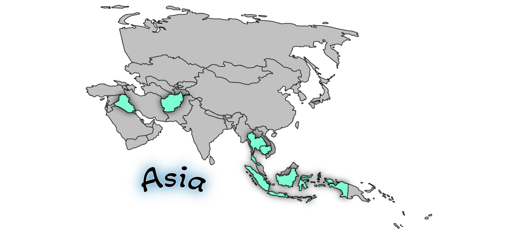 South, east, asia